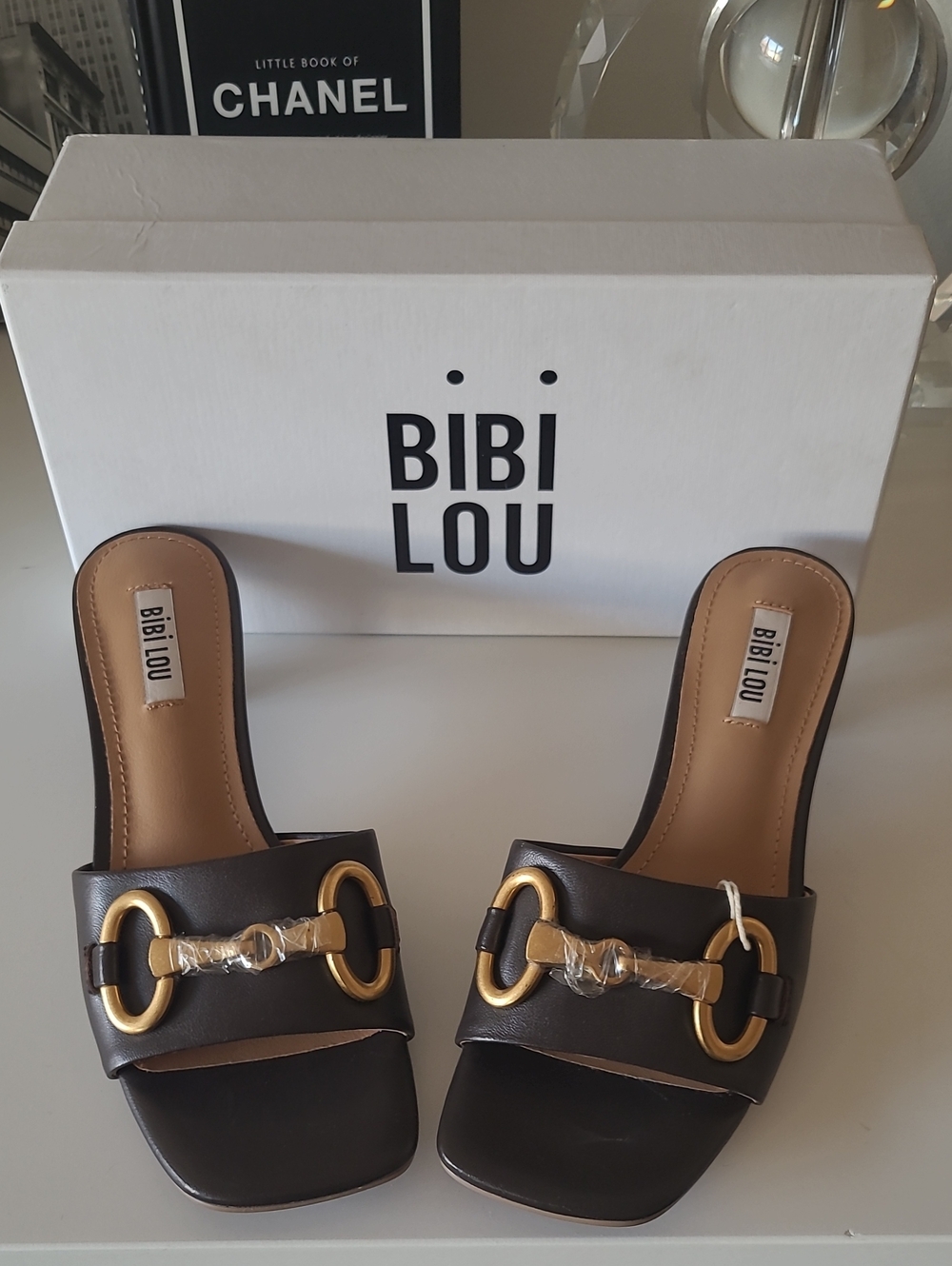 BIBI LOU Brown Embellished Sandals